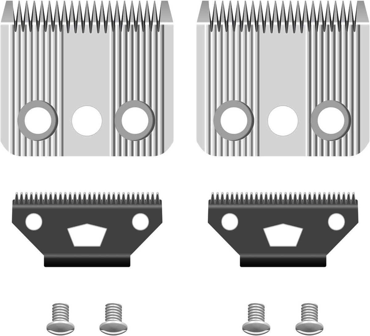 Reservemessen Set - Trimmer Bladen - Vacht Verzorging - Roestvrij Staal - 2 Stuks - Zilver