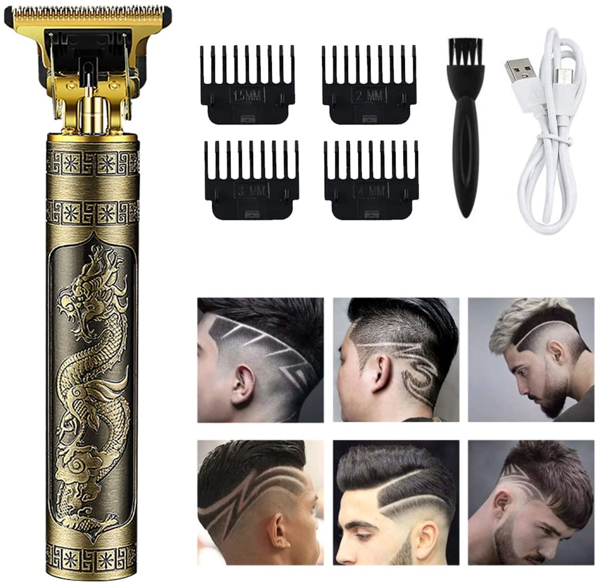 Tondeuse voor heren - USB-oplaadbaar - Draagbaar - Professionele baardtrimmer voor perfect resultaat - SnelShoppen