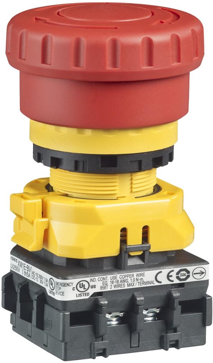 Idec noodstop safe-break 38mm 4xNC (XW1E-BV4TG04MFR)