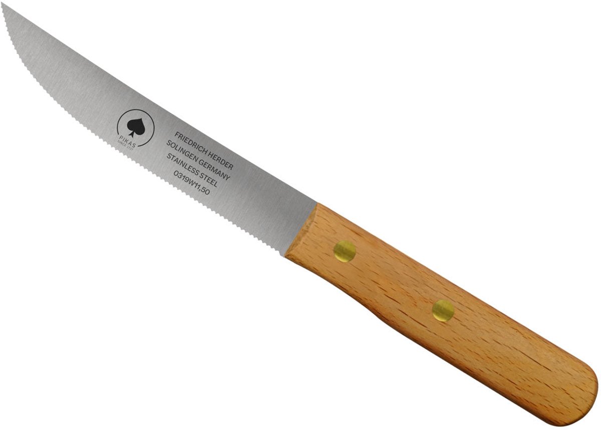Friedrich Herder Steak Mes Beuken Gekarteld 4st