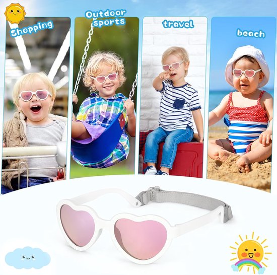 Baby Zonnebril - Kinderen Zonnebril - Bescherming Ogen - UV400 Polarized - Leeftijd 0-3 - Blauw — afbeelding 5