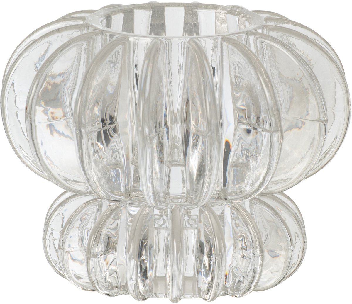 J-Line Windlicht Bob - glas - transparant