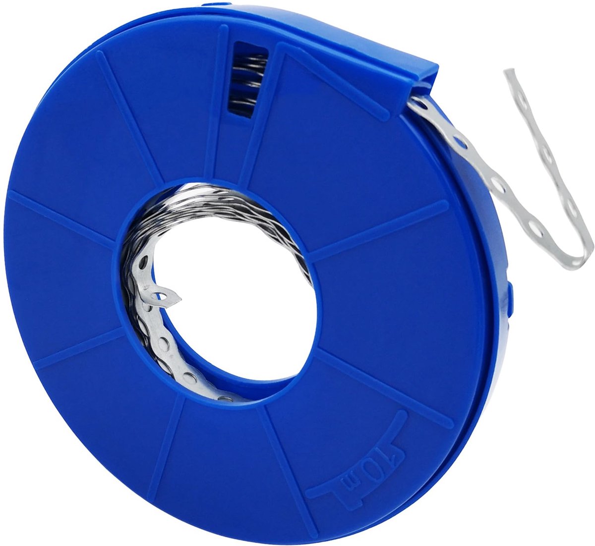 Geperforeerde metalen band, 12 mm breed x 0,7 mm dik, 1 rol geperforeerde metalen band, 10 m