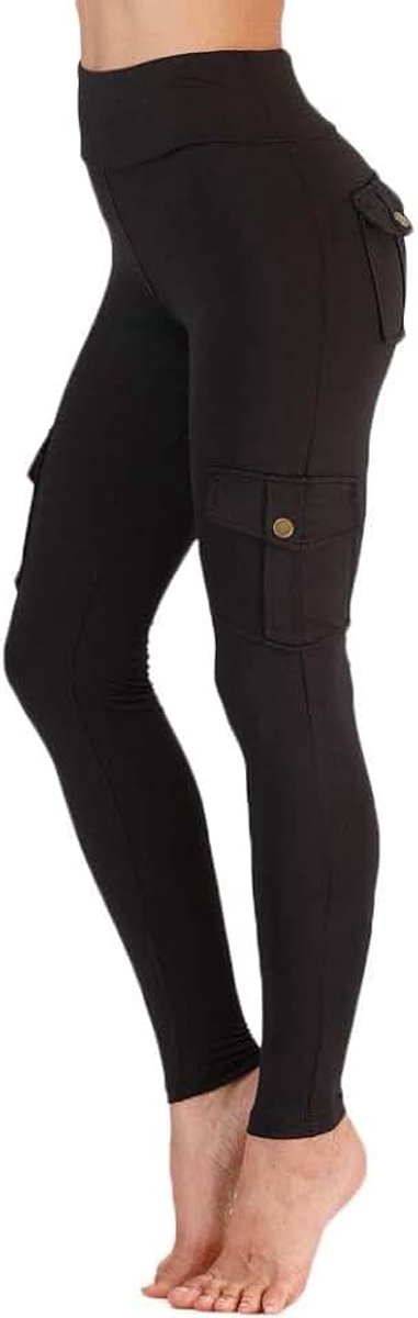 Sportlegging voor dames, hoge taille, zakken, elastisch, joggen, hardlopen, gym, fitness, yoga, vrijetijdsbroek