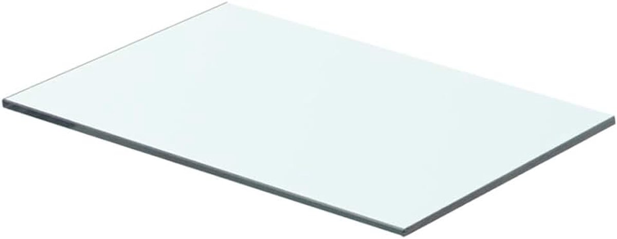 Plank, glazen plank, glasplank, glazen plank, badplank, doucheplank, glazen vloer, wandplank, badkamer accessoires, badkamerrek voor badkamer, glas, transparant, 40 cm x 20 cm