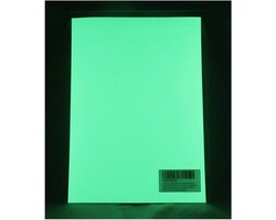 Lumentics lichtgevende film glanzend A4 geel groen - lichtgevende UV-sticker in het donker zelfklevende folie voor ambachten als decoratie en stickers