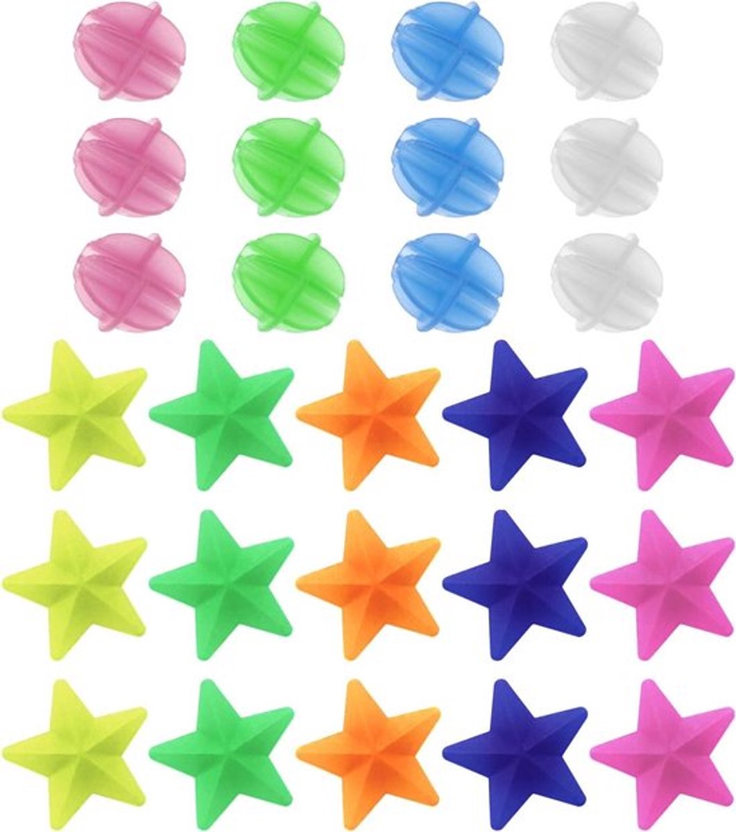 Fietswiel Spaken Decoratie - Lichtgevend - Diverse Kleuren - Accessoires - Kinderfietsen Geschikt - Plastic - Fietswiel Spaken Decoratie Accessoires Voor Kinderen - Ster-effect - Ronde Kralen - Fietsen - 180 Stuks
