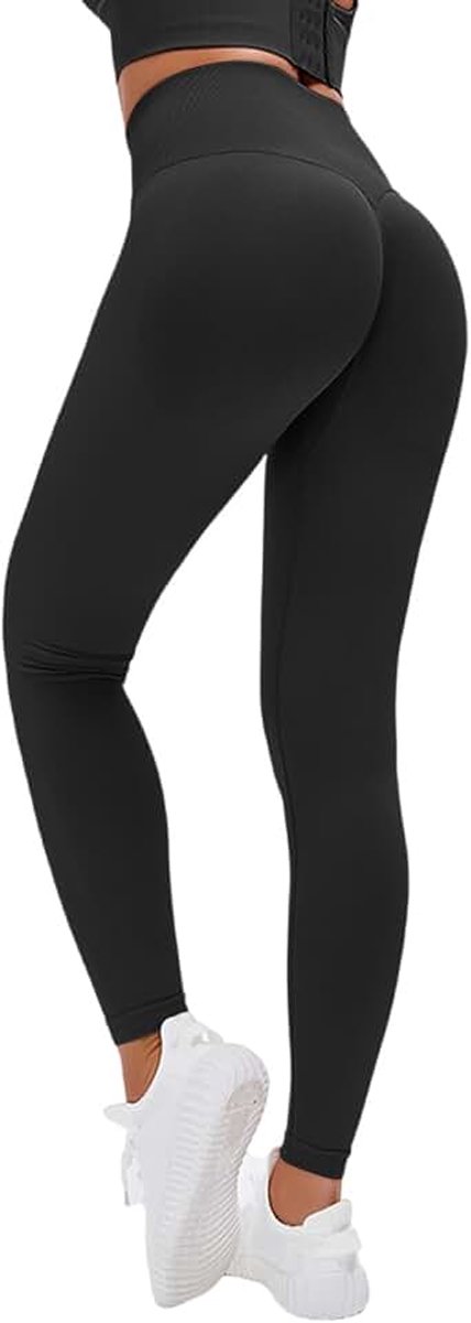 Sportlegging voor dames, hoge taille, ondoorzichtig, scrunch butt, leggings, push-up, booty, sportbroek, naadloos, voor gym, yoga, fitness, sportlegging