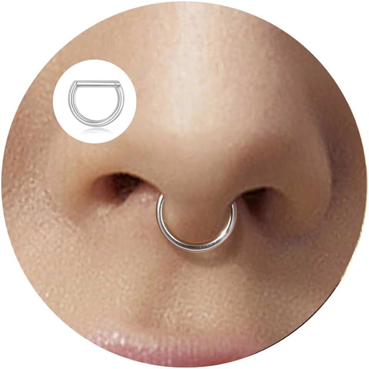 Neuspiercing ring 16 g septum piercing chirurgisch staal daith conch piercing neusring goud zilver zwart segmentring clicker spetum ringen helix tragus rook piercings oor 6/8/10 mm
