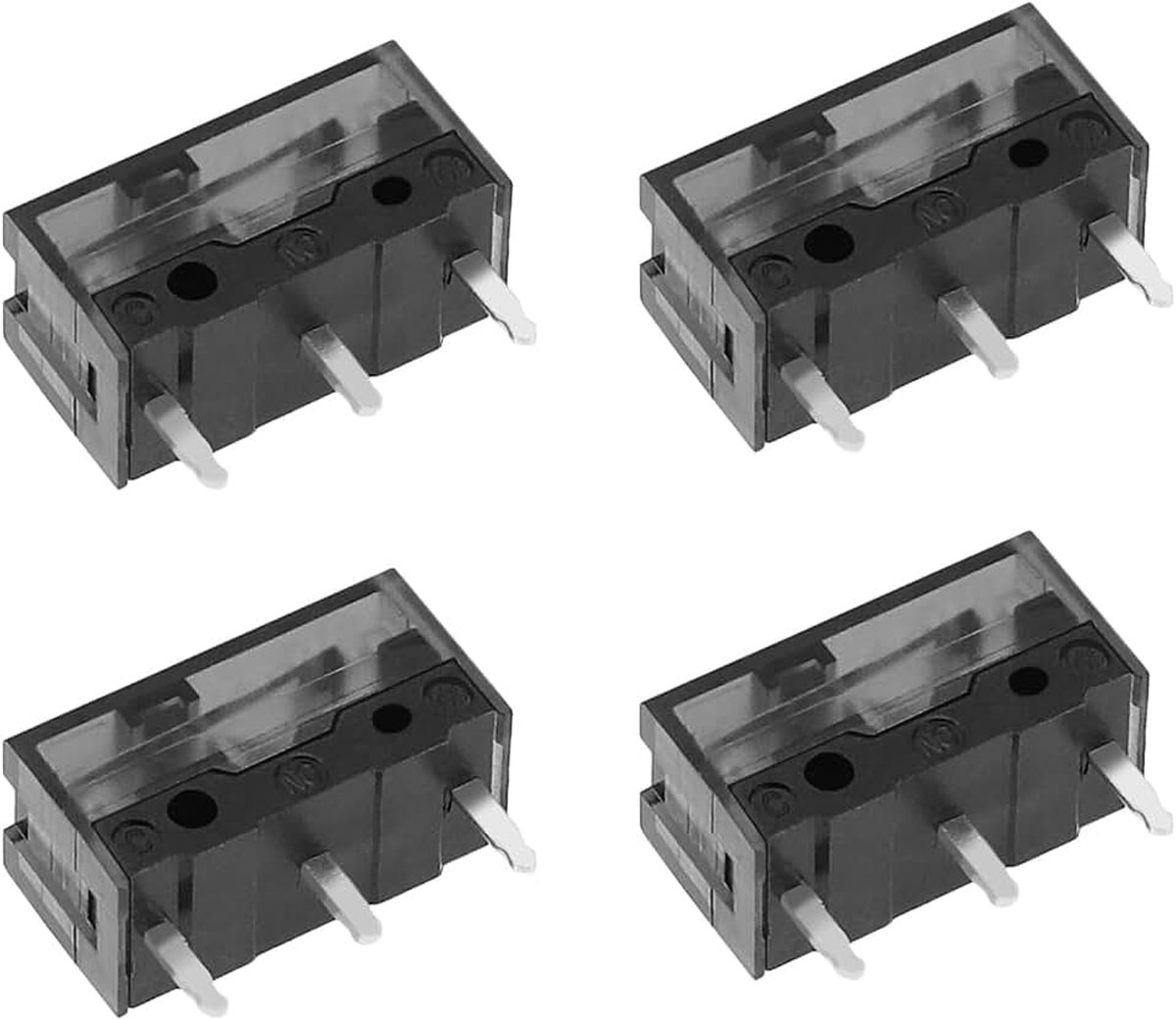 4 STKS Micro Schakelaar GM 8.0 Muis Schakelaar 80 M Life 3 Pin voor Gaming Muis Links en Rechts Knop Reparatie Vervanging Accessoires Zwart