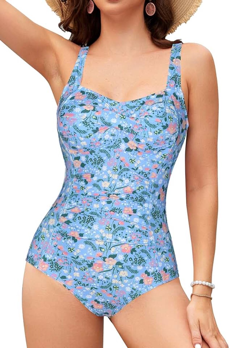 Dames Badpak Vintage Retro Jaren 1950 Pin-up Halter Monokinis Tummy Control Badmode Badpak