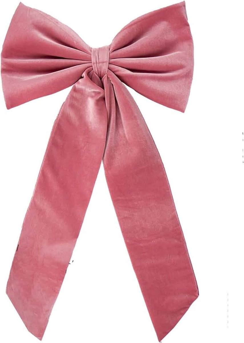 75 cm Grote stropdas van fluweel, rode kerststropdas, decoratie voor kerstboom, stropdas, gigantische fluwelen stropdas, boog voor bruiloften, feesten, verjaardagen, thuisdecoratie, roze strik