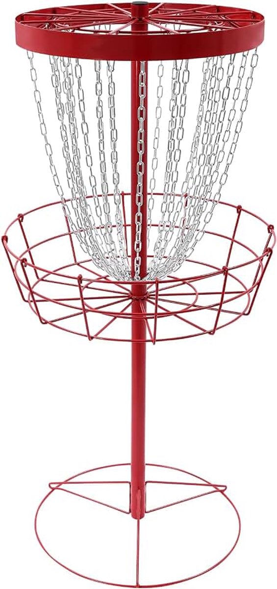 Golf mand 24 kettingen hoogte: 132 cm draagbare disc golf schietschijf vrijstaand voor beginners senioren en professionele golfers geschikt