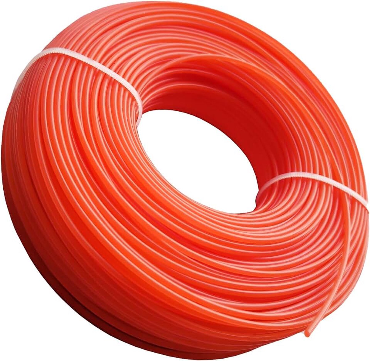 Strimmer Line, 2,0 mm x 100 m universele grastrimmer draad heavy duty, nylon vervanging ronde grastrimmer snaarlijn, sterk trimmersnoer, oranje