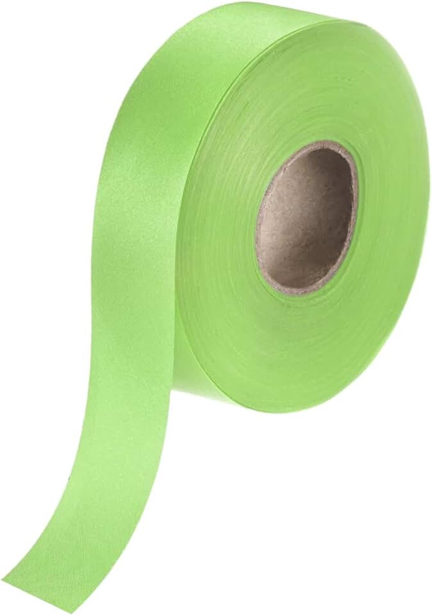 1-pack extra brede enkelvoudige biaisband, 1,2 inch x 50 meter satijnen biaisband voor naaien/naaien/quilten/zomen/doe-het-zelf ambachten/quiltbinding [lichtgroen]