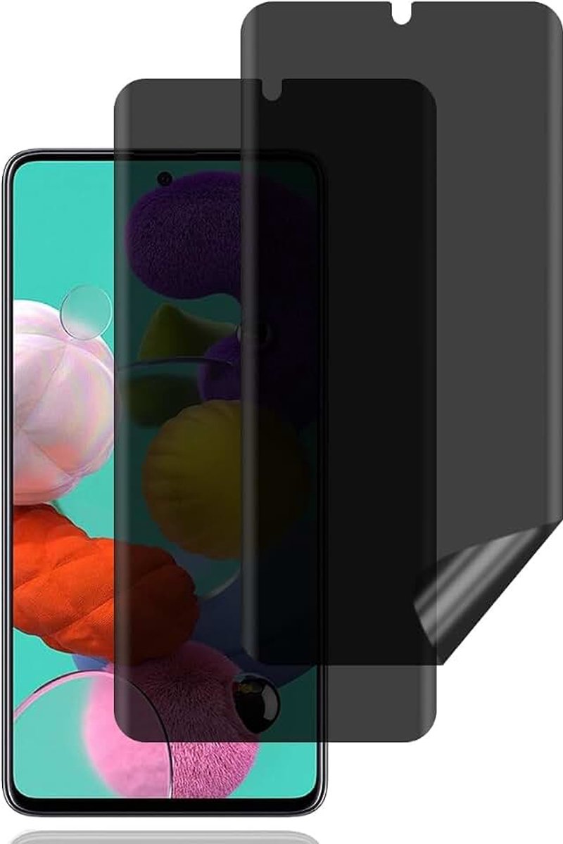 Screen Protector voor Samsung Galaxy A51 [2 stuks] | anti-spy schermbeschermer,krasbestendig,hoge gevoeligheid,luchtbelvrij,anti-spy TPU zachte film voor Samsung Galaxy A51