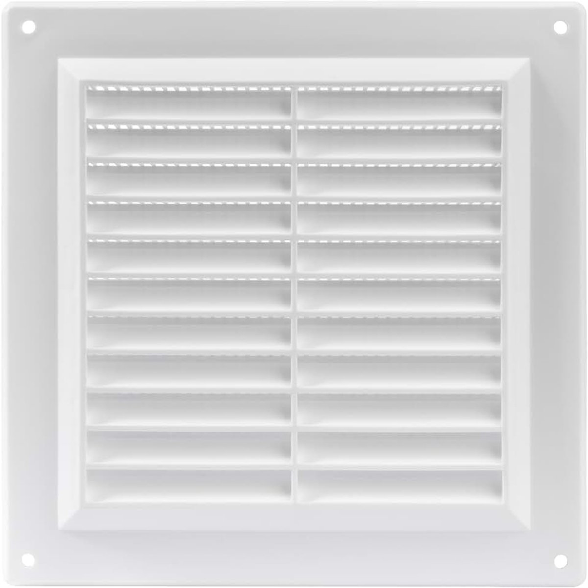 Vent Systems 130 x 300 mm / 5" x 12" inch (algemeen) rechthoekige kunststof ventilatierooster - binnen- en buitenrooster met gaas, HVAC-ventilatieafdekking voor in- en uitlaat voor muur, plafond