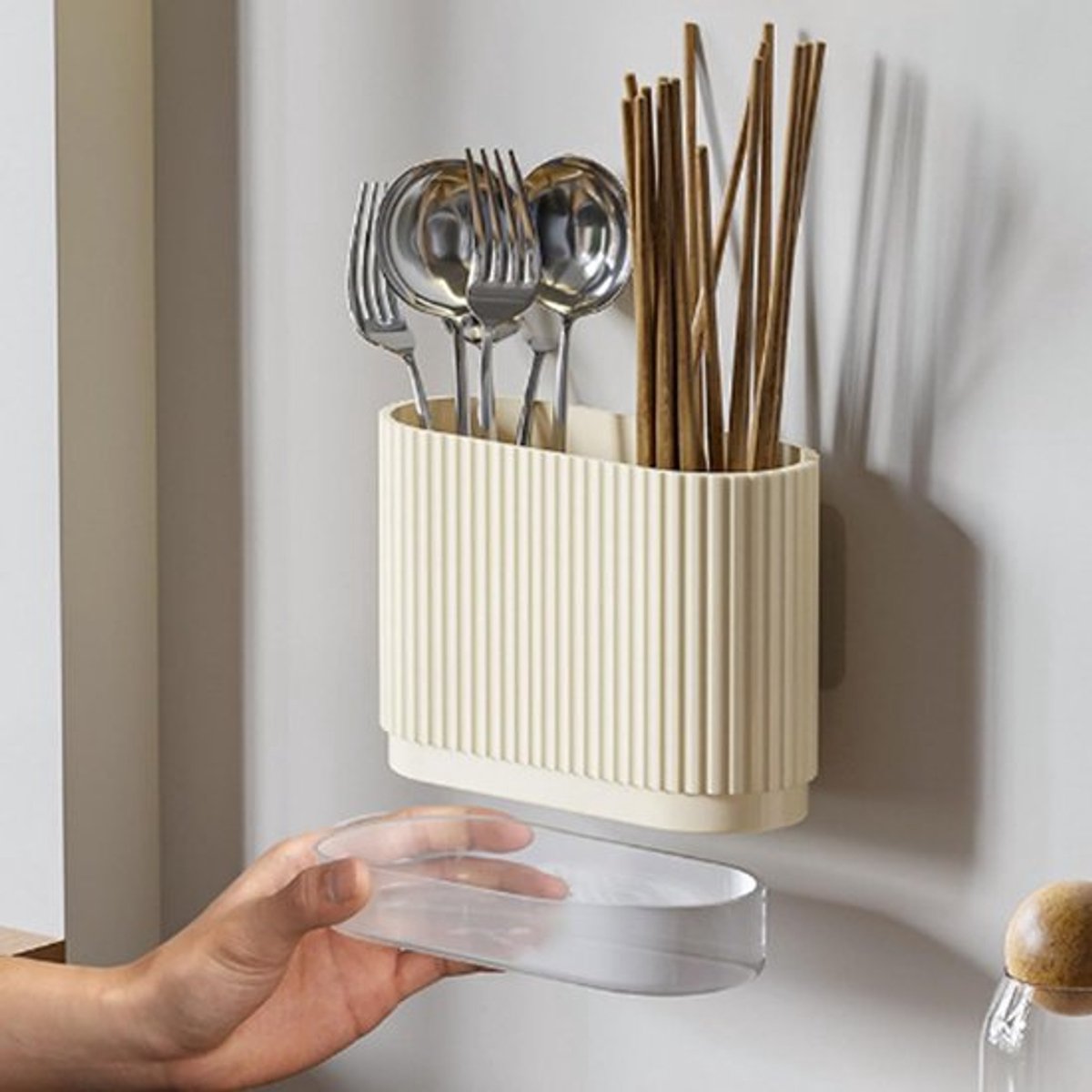 Plastic Bestekhouder voor Keuken - Organizer voor Keukengerei, Bestek en Keukenaccessoires op het Aanrecht