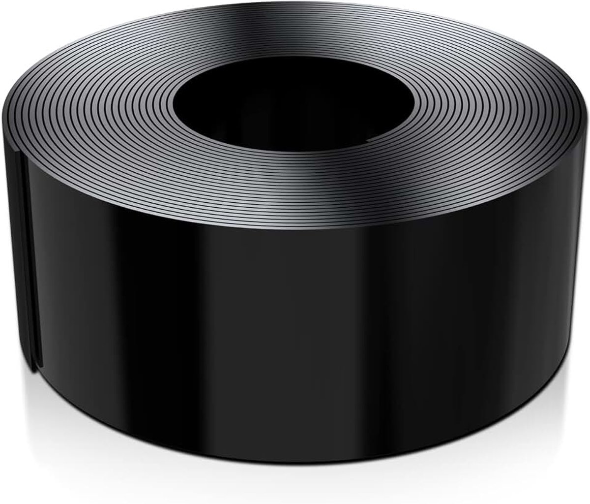 Speed gazonrand PE rol glad kunststof bedrand gazonrand bedrand zwart 25m x 10cm (LxH)