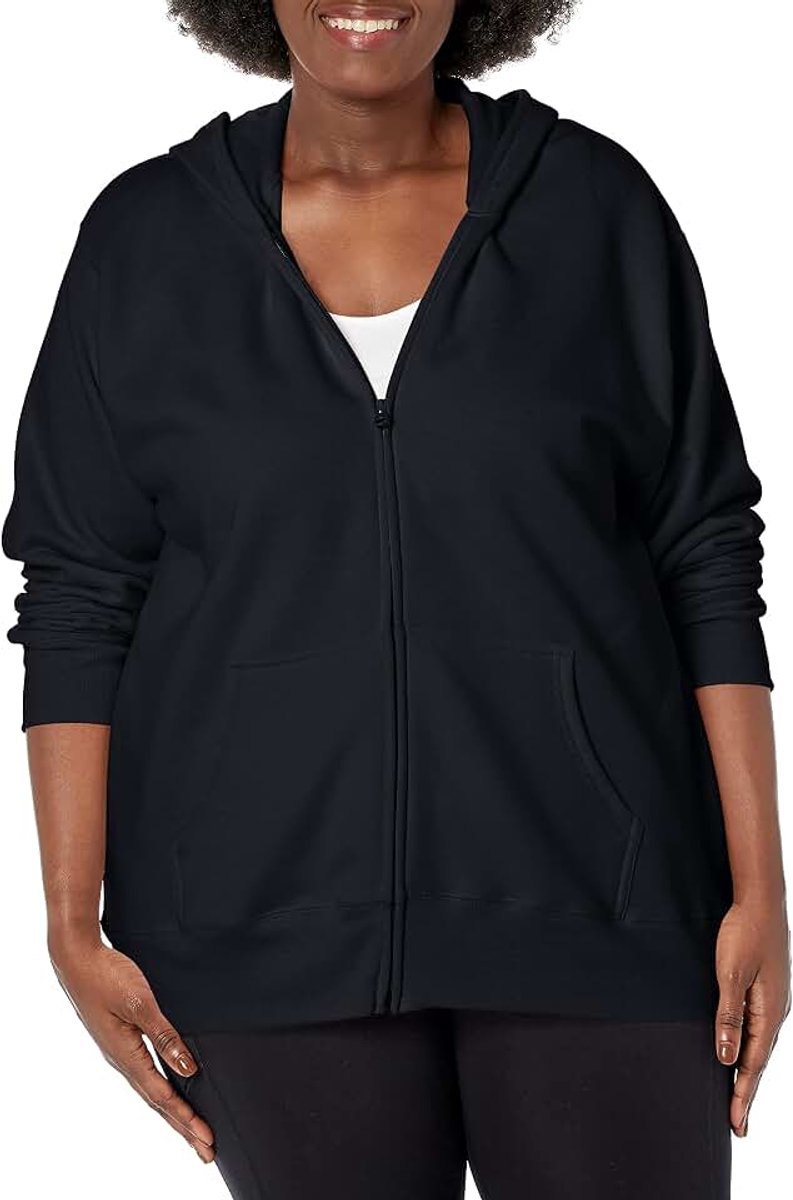 MY SIZE EcoSmart Midweight Hoodie met ritssluiting voor dames, sweatshirt, capuchontrui