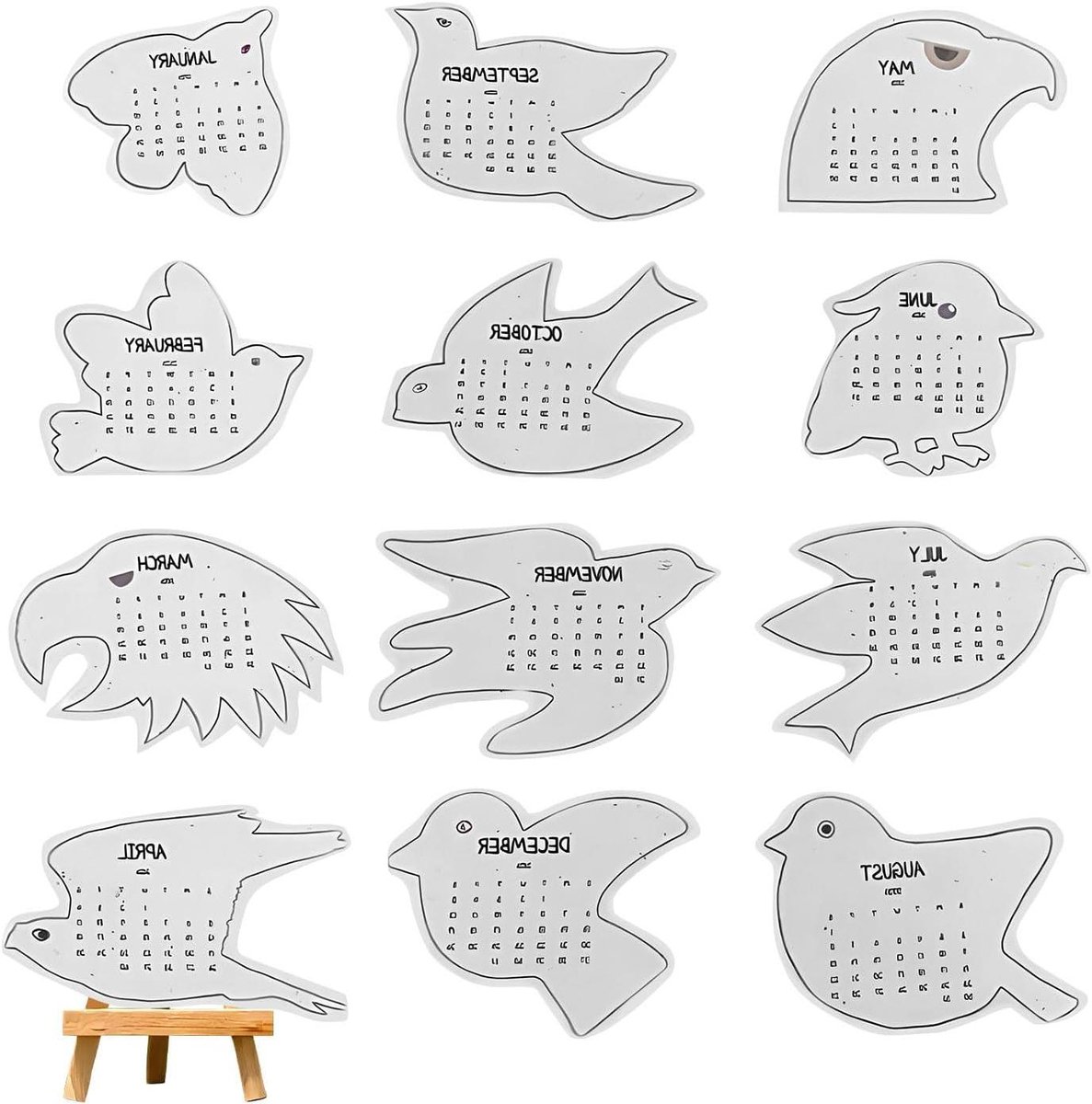 Bureaukalender Vogelvorm - Planners Agenda - Dagelijkse Planning - Uniek Vogel Design - 13 x 10 cm - Niet gespecificeerd