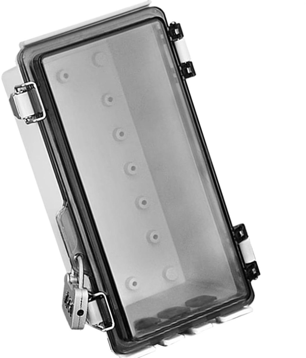 Elektrische Verbindingsdoos - Projectbehuizing Stofdicht - Buiten Elektra - Met Anti-diefstal Slot - 200x100x110 mm - Transparant