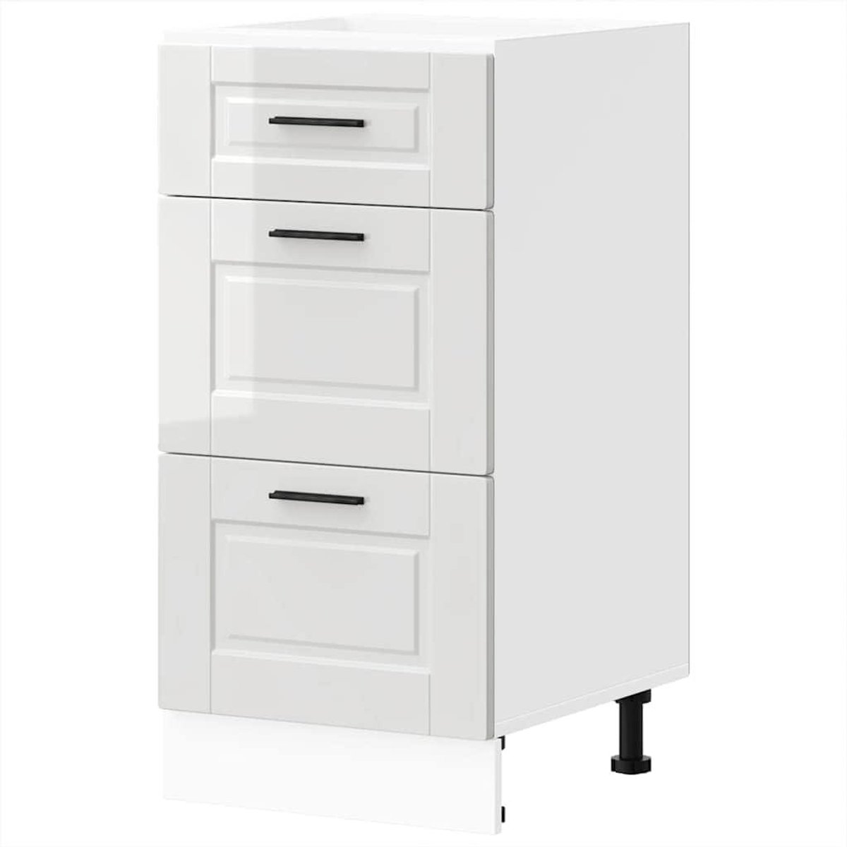 Keukenonderkast - Opbergkast Keuken - Keuken Organiseren - Verstelbare Poten - 40x46x81.5 cm - Hoogglans Wit