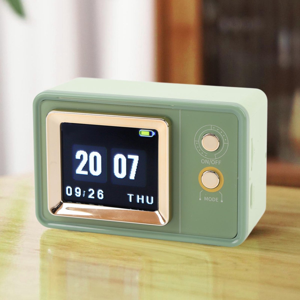Compacte BT Luidspreker met Dynamische Songteksten - Retro Groene Kleur - HiFi Geluid - Perfect voor Feesten - SnelShoppen