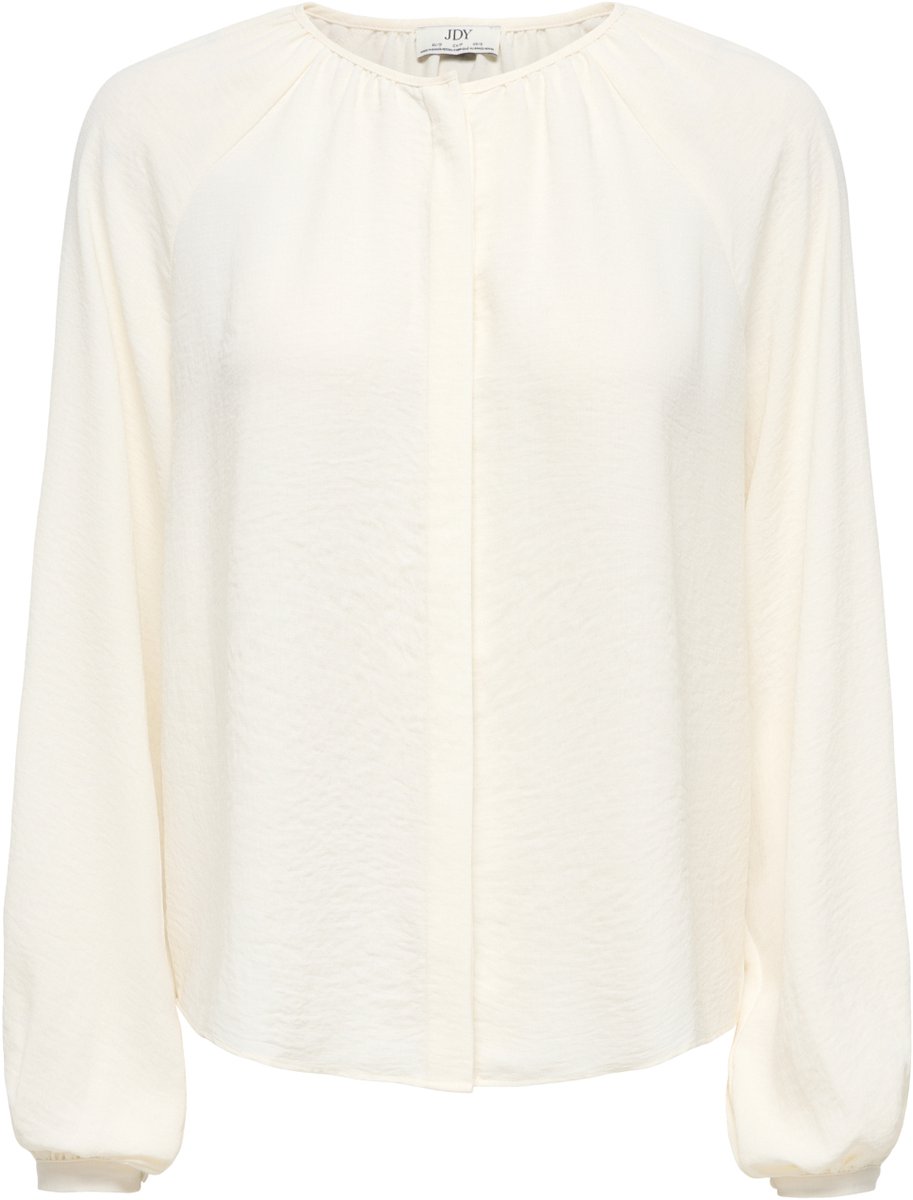 Jacqueline de Yong Blouse Jdydivya Life L/s O-neck Shirt Wvn 15385404 Cloud Dancer Dames Maat - S