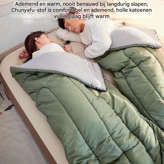 Kampeer Quilt - Slaapzak Outdoor - Kamperen en Reizen - Lichtgewicht Vulling - 190x75 cm - a — afbeelding 2