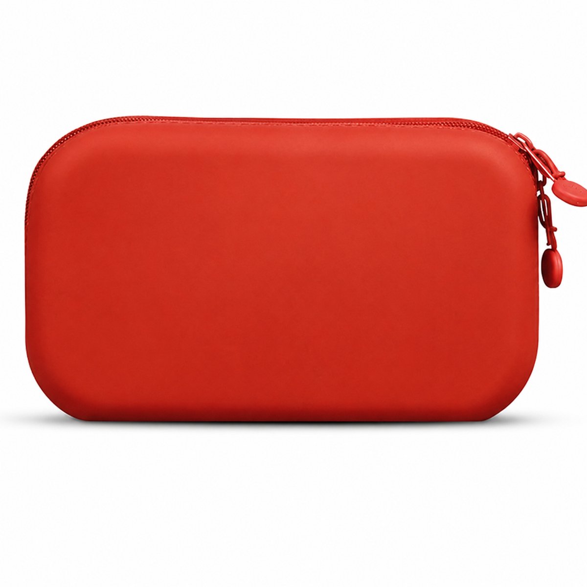 Groot Siliconen Pennenetui Rood - 20x12x4 cm Zacht & Waterafstotend Pennenzakje - Ruime Etui met Ritssluiting voor School, Kantoor & Reizen - Duurzame Bureau Organizer voor Pennen & Accessoires