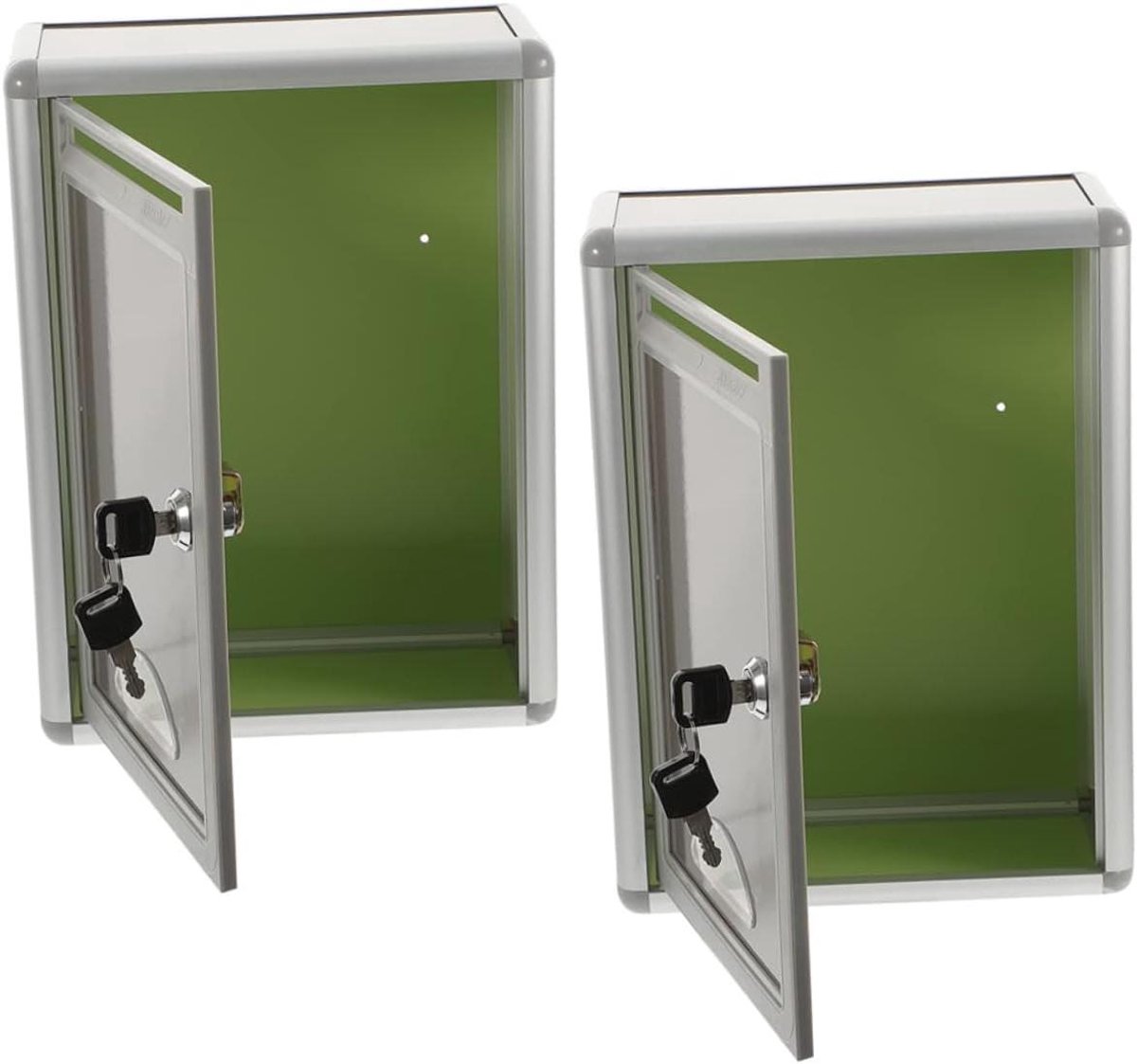 Brievenbus Met Slot - Donatiebox - Veilig Brieven Opslaan - Inclusief Twee Sleutels - 28.5 cm - Grijs