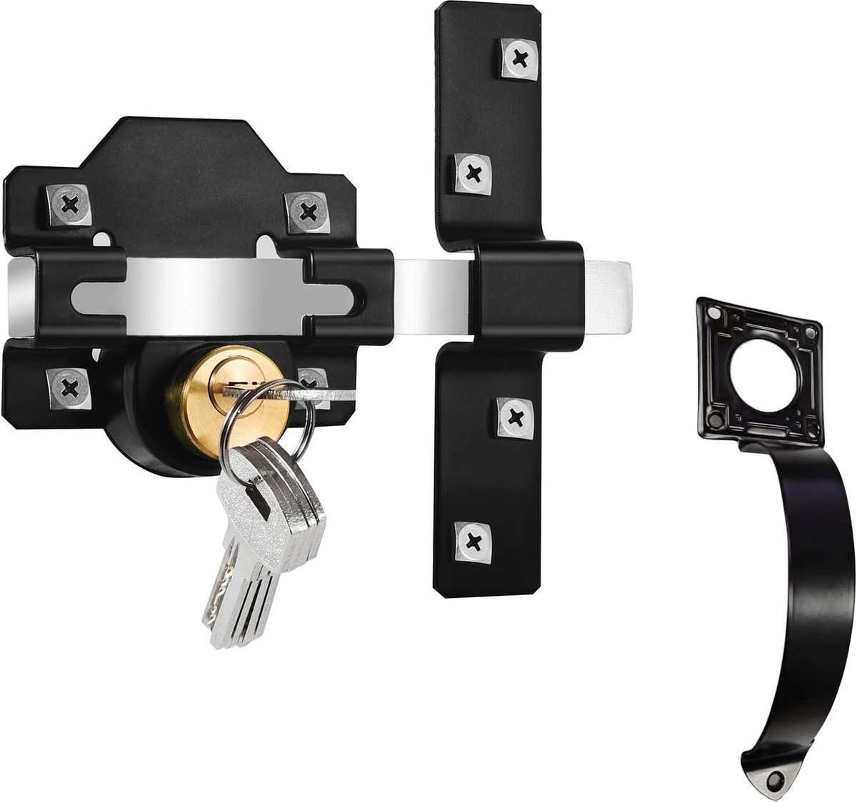Lange worp deurslot 70mm - dubbele vergrendeling - 5 sleutels - optimale beveiliging - SnelShoppen