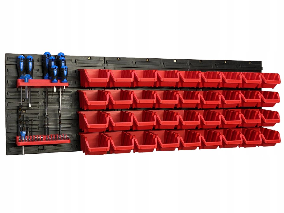 TABLICO Gereedschapswand 115,8x39 cm met Kuipjes & Plankjes | Gemaakt in Polen