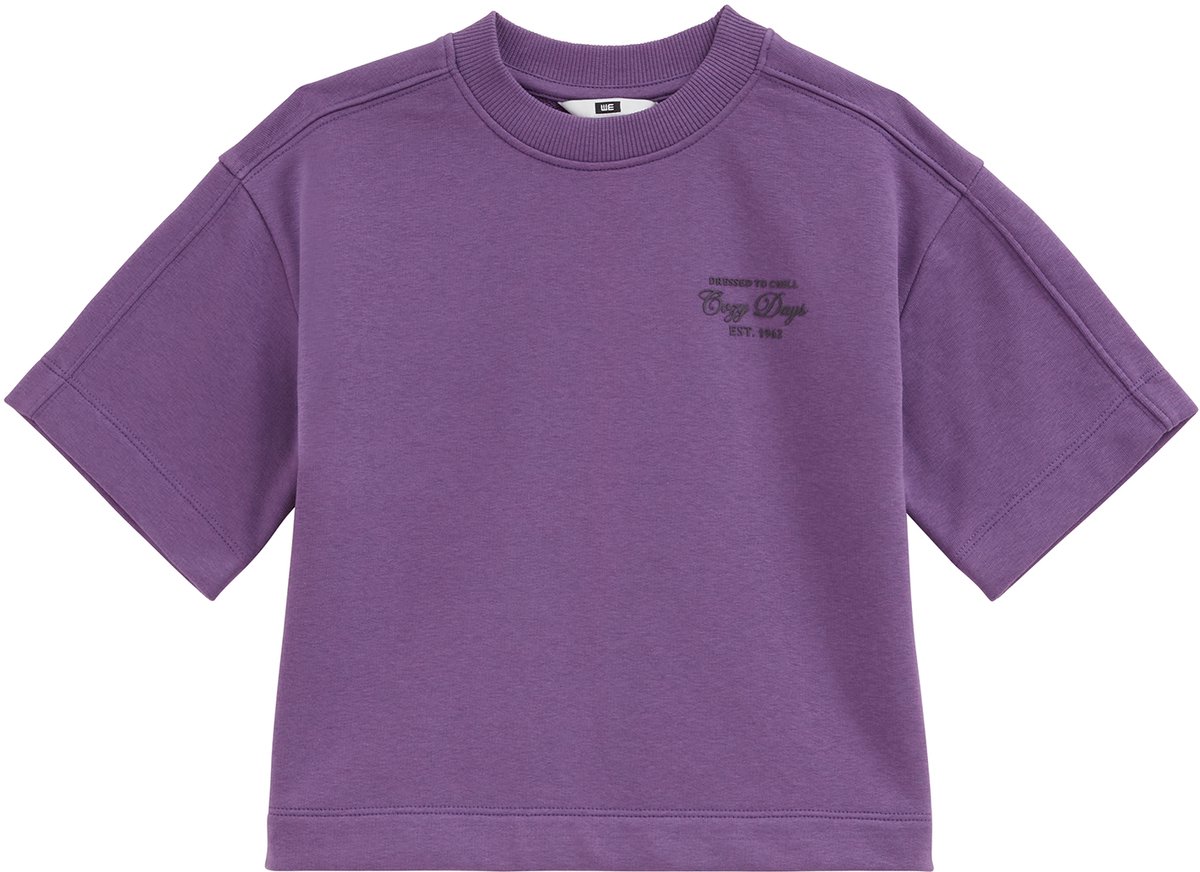 WE Fashion Meisjes oversized sweat T-shirt met print