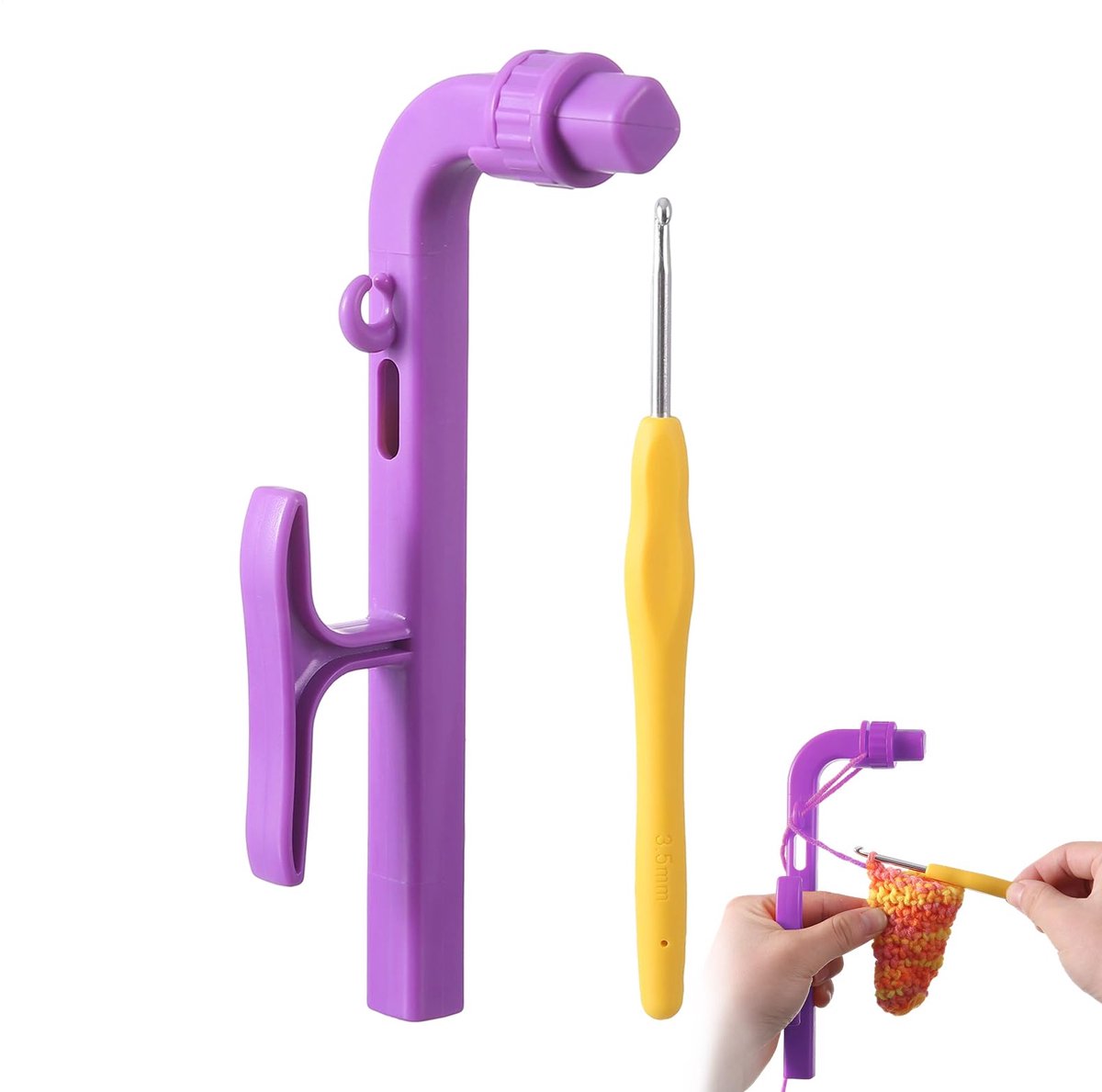 Haakhouder Ergonomische Grip Voor Spanning | Haakhulp Bestemd Voor Beginners Vrouwen Dames Oma's Liefhebbers Van Handwerk Hobby Kunstprojecten Knuffeldieren