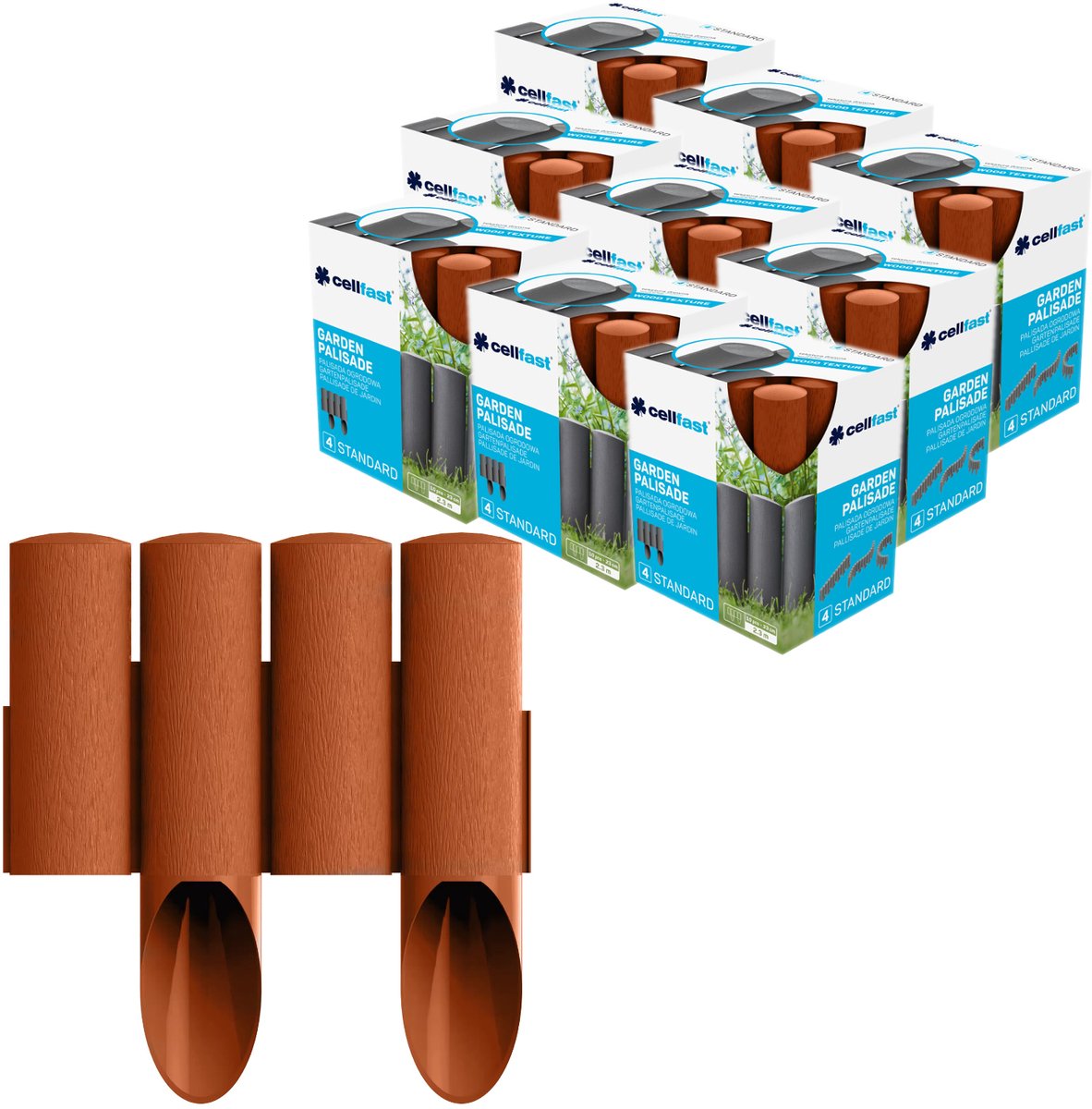 Cellfast - Palissade - Standard baksteenrood - lengte 20,7 m