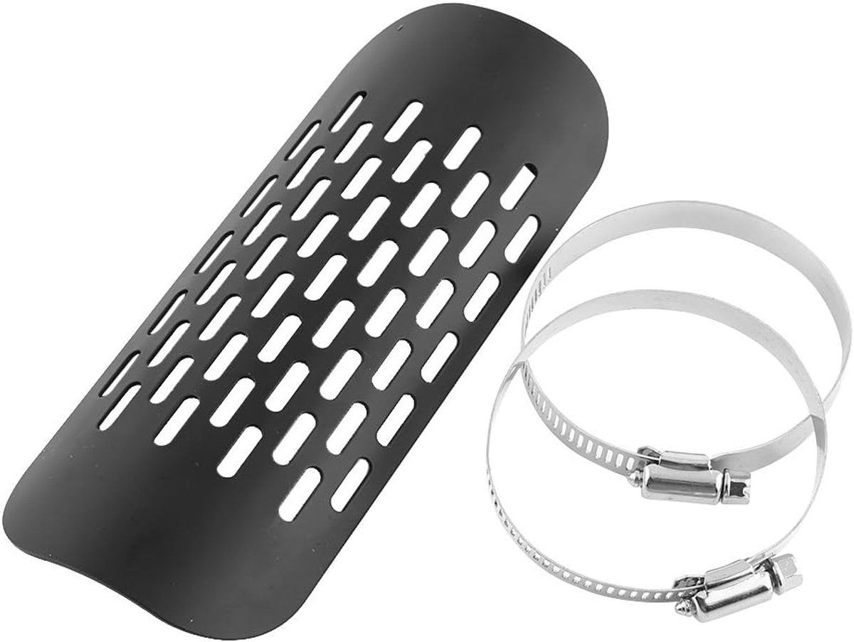 Universele Motorfiets Uitlaatdemper Hitteschild Cover, Metalen Curve Warmte-Isolatie Bescherming Geluiddemper