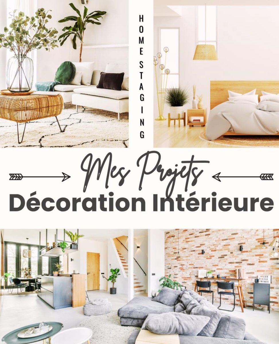 Staging Mes Projets Décoration Intérieure: Un Carnet pratique et malin pour tous vos projets de Décoration Intérieure et de Home Staging. 20 fiches projets pour planifier vos projets de A à Z