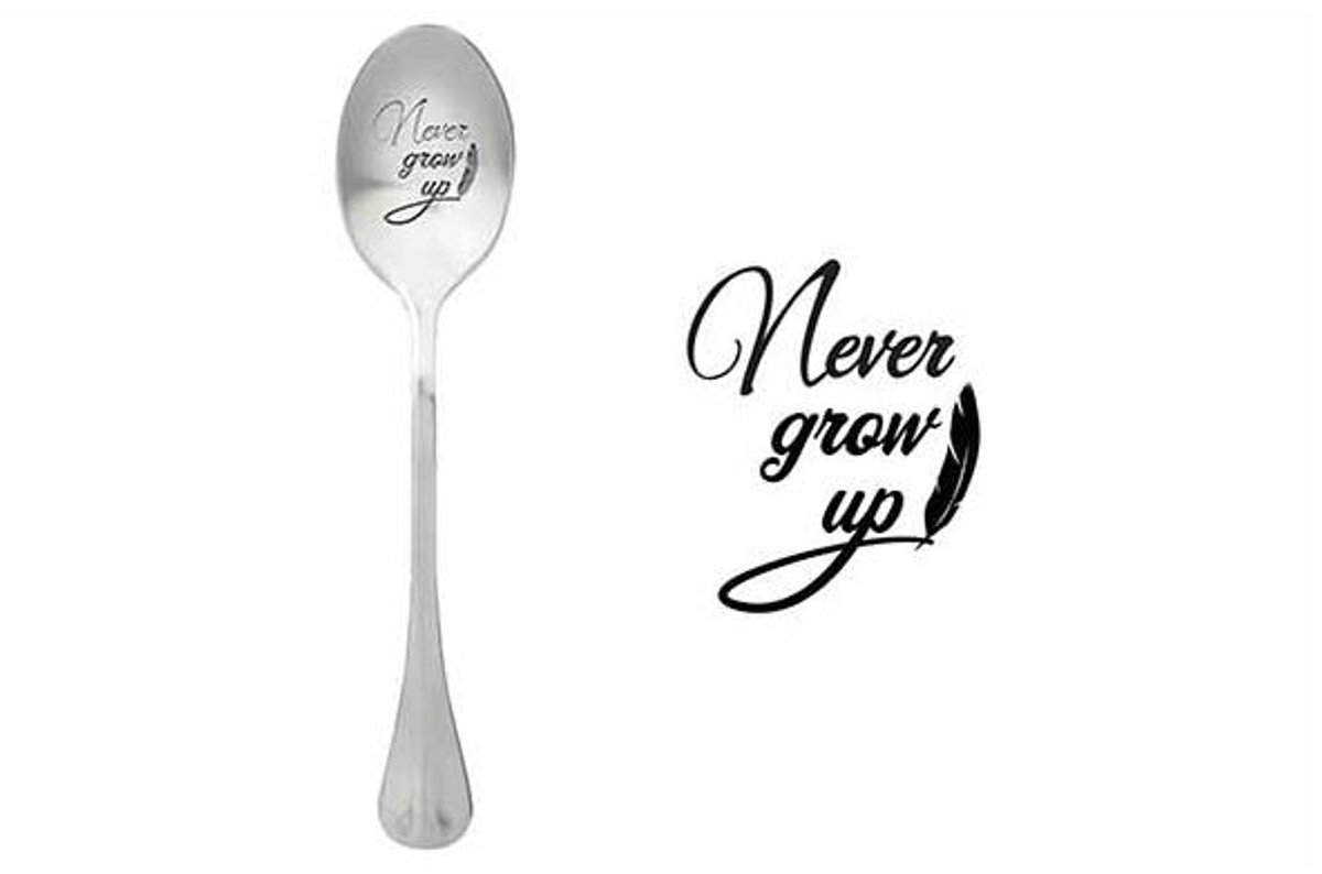 One Message Spoon Set6 Never Grow Up