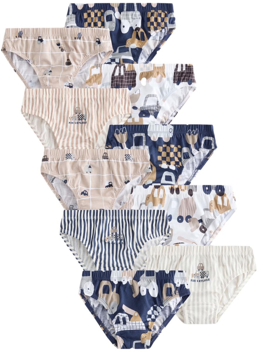 Next - Jongens - Set van 10 slips - Blauw