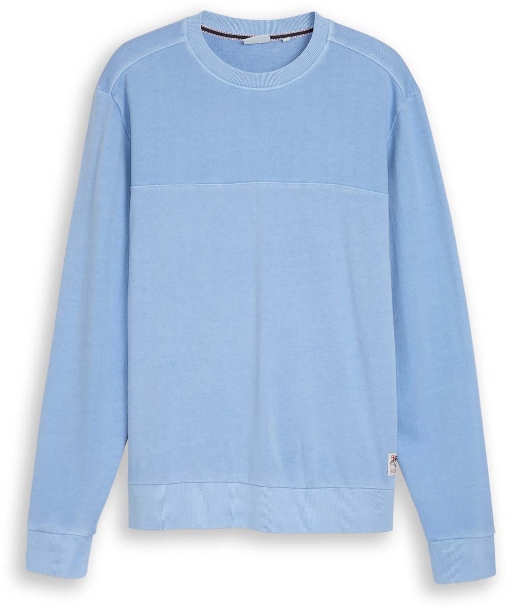 Tom Tailor - Sweatshirt met used-look - Maat XXXL - Pale Blue