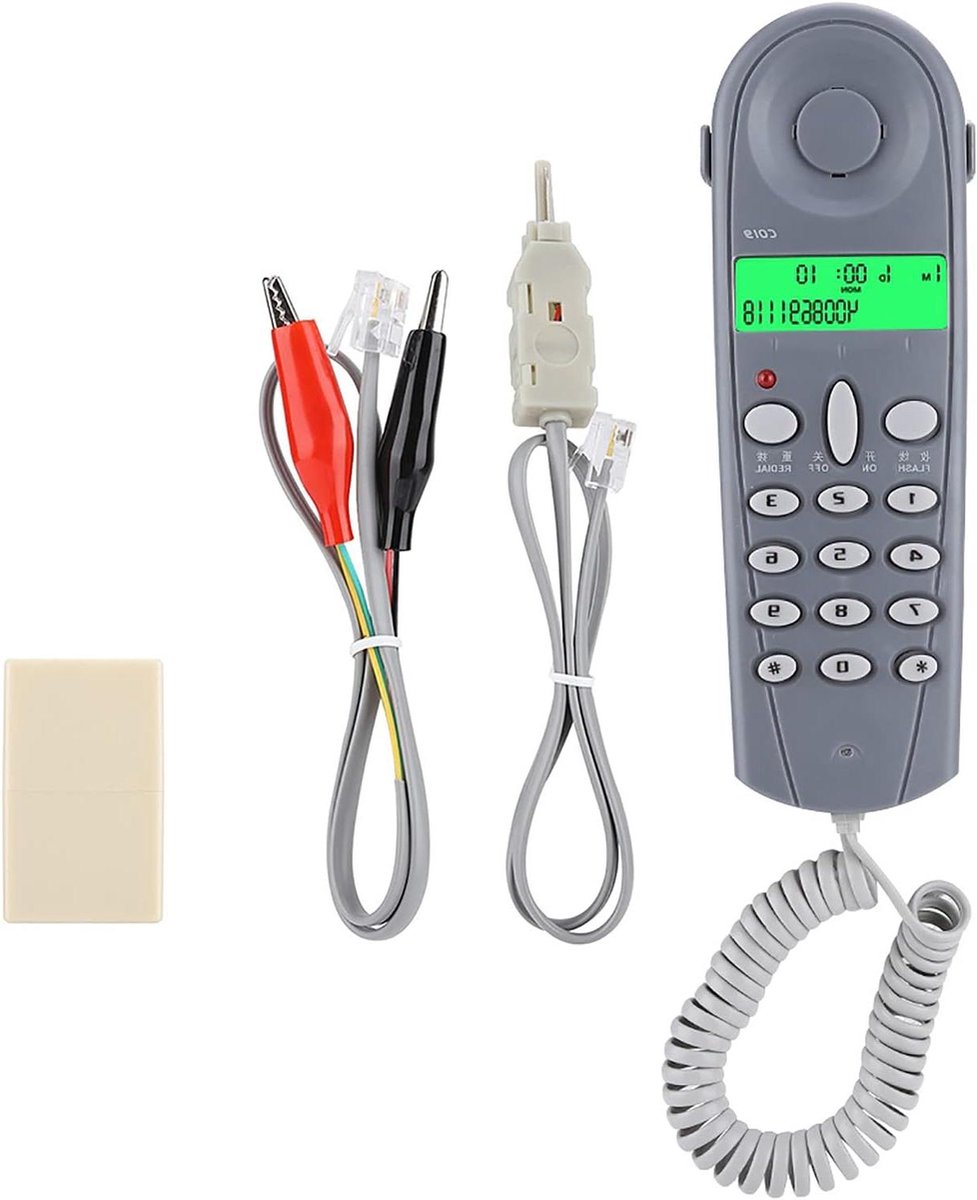 Telefoonlijntester - Kabel Tool - Storing Controleren - FSK DTMF Beller ID - 14.7 cm - Blauw