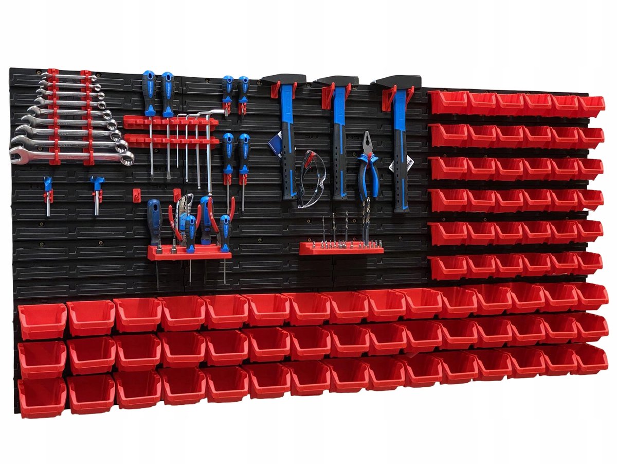 TABLICO Gereedschapswand 154,7x78 cm met Bakjes en Haken - Nederlands Product