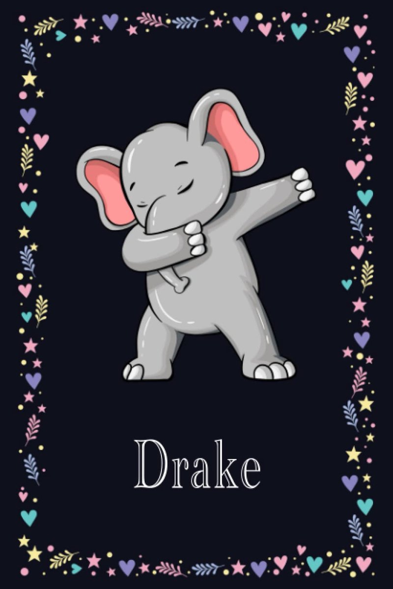 Personalized Elephant Dabbing Notebook For Boys With Name, Elephant Journal, Perfect Cute Elephant Gifts ... 6 x 9 110 Pages.