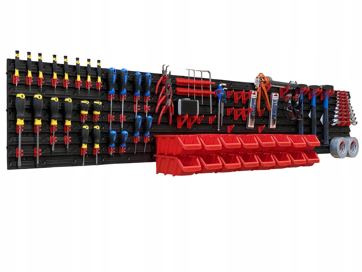 TABLICO Gereedschapsbord 232x39cm met Bakjes & Haken - Made in Poland