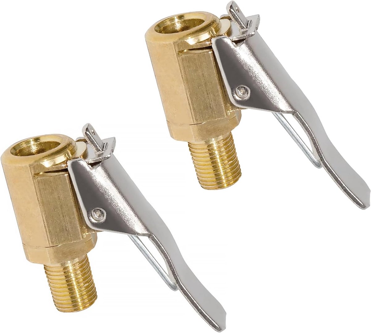 2 stuks bandeninflatoradapter, bandenluchtklep-adapter, messing banden ventieladapter, opblaasbare pompadapters voor auto vrachtwagen