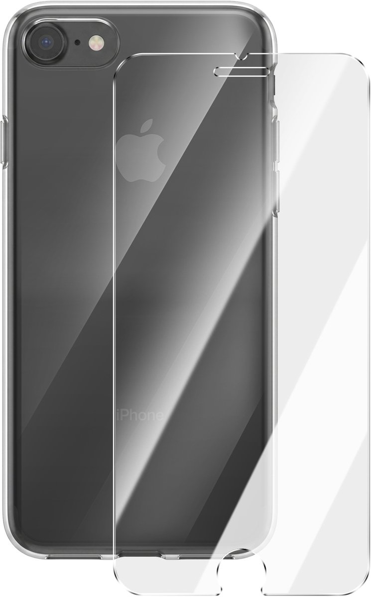 Mayaxess, Hoesje en Gehard Glas Geschikt voor Apple iPhone SE 2022 Hoge Bescherming Soepel Touchscreen, Transparant