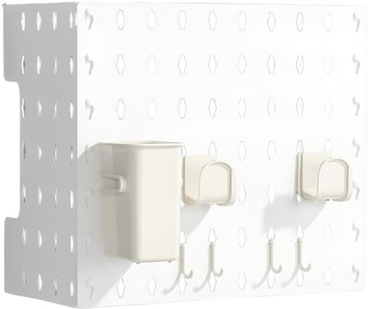 Gasboiler Afschermingsafdekking - Stevig Opbergrek - Pegboard Ontwerp - Georganiseerde Wandbediening - Metalen Gereedschapsopslag - Eenvoudige Installatie