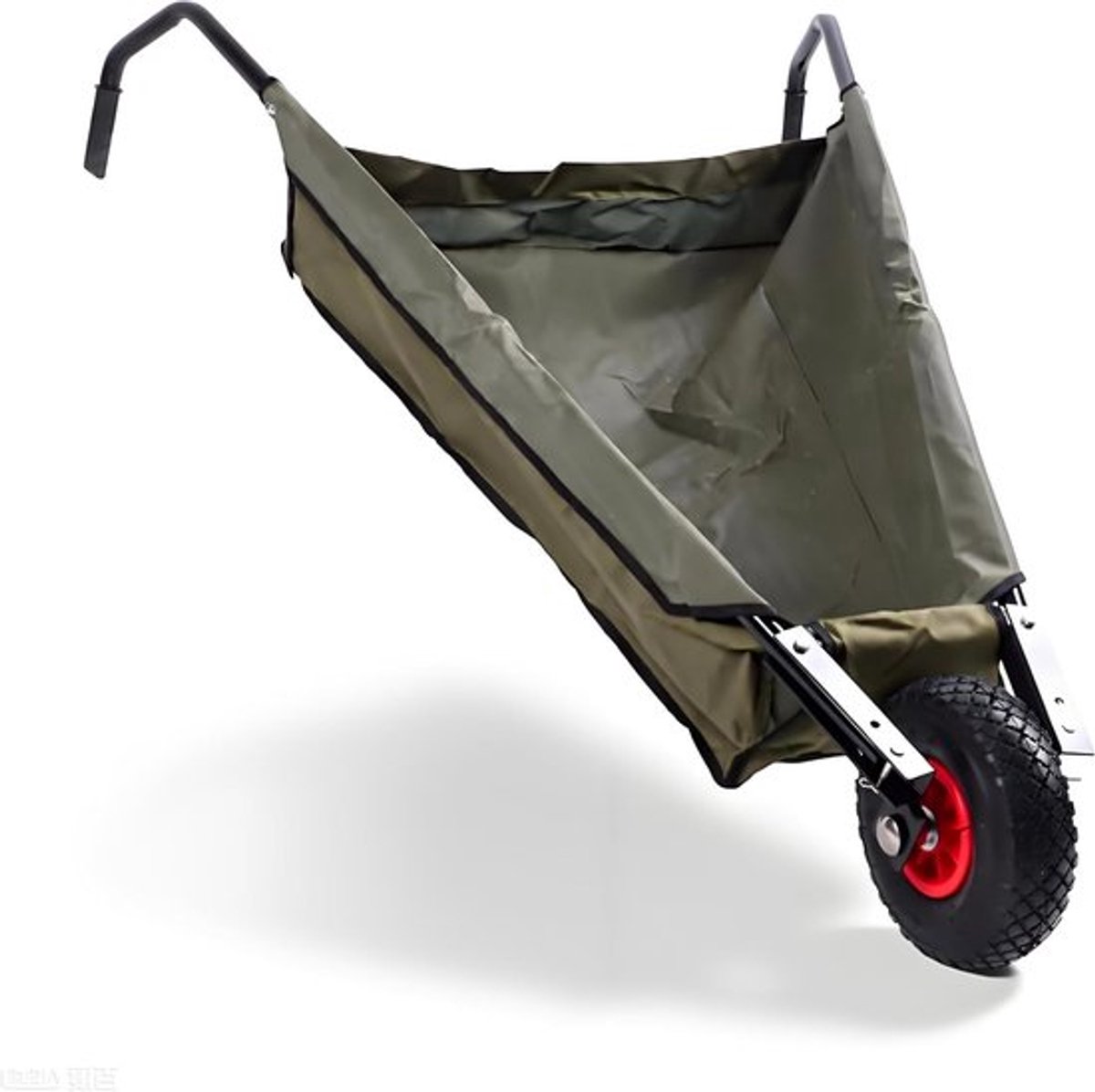 Vouwbare Tuin Kruiwagen met 10 Inch Wielen, Ideaal voor Gras, Onkruid en Stenen, 40 kg Capaciteit, Lichtgewicht en Handig in Gebruik